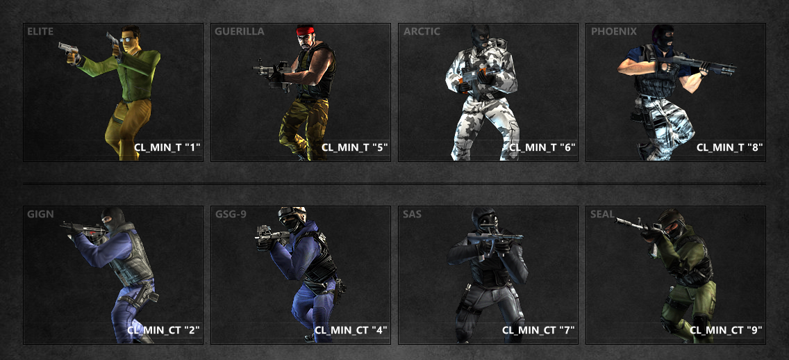 Смена моделей на стандарт CS 1.6